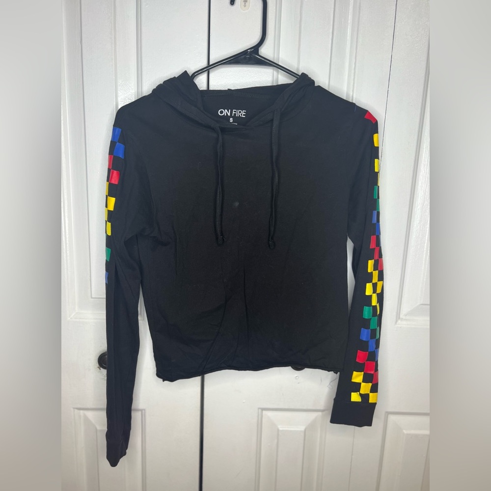 Black On Fire Long Sleeve Shirt